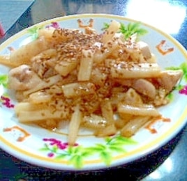 長芋と鶏肉のシャキシャキ炒め